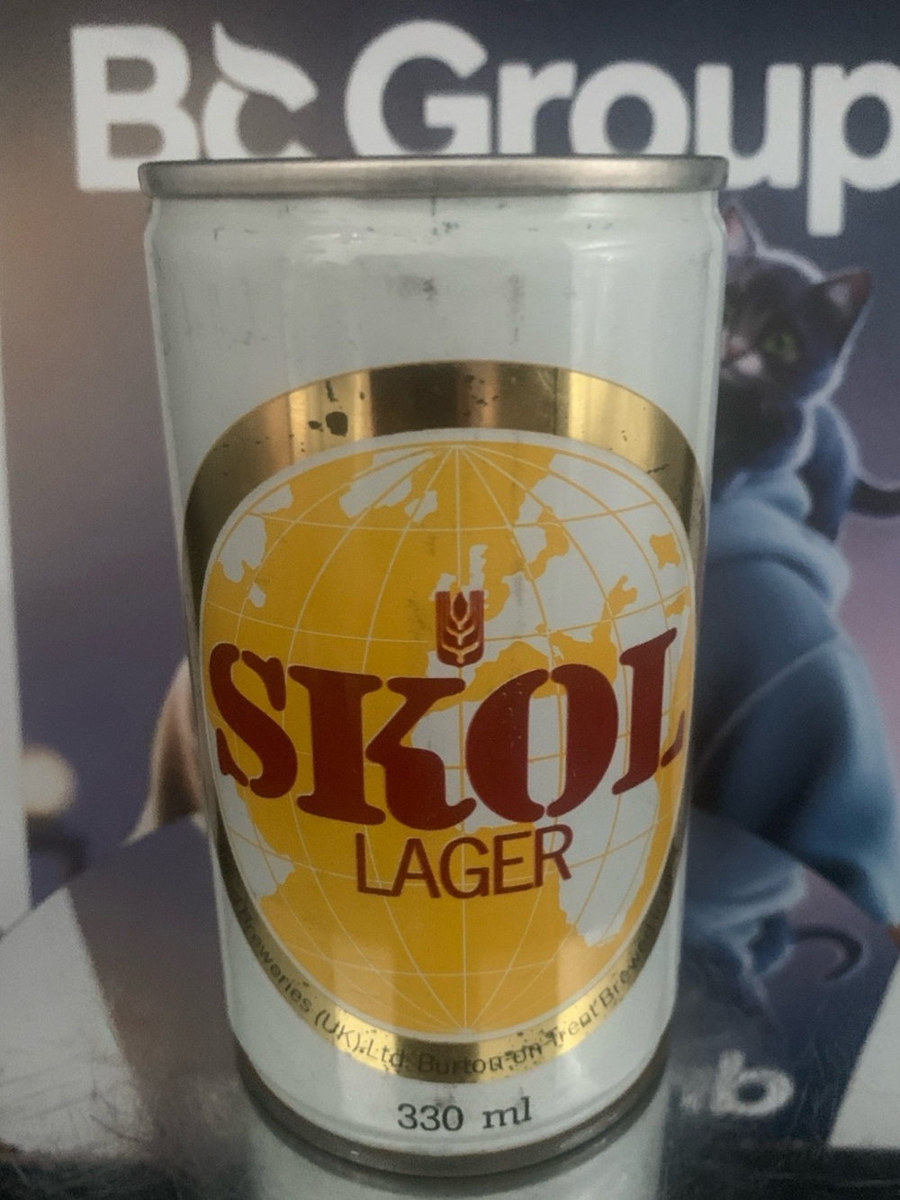 Vintage Beer Can Skol Lager Beer Empty Brewed in the UK Steel Can